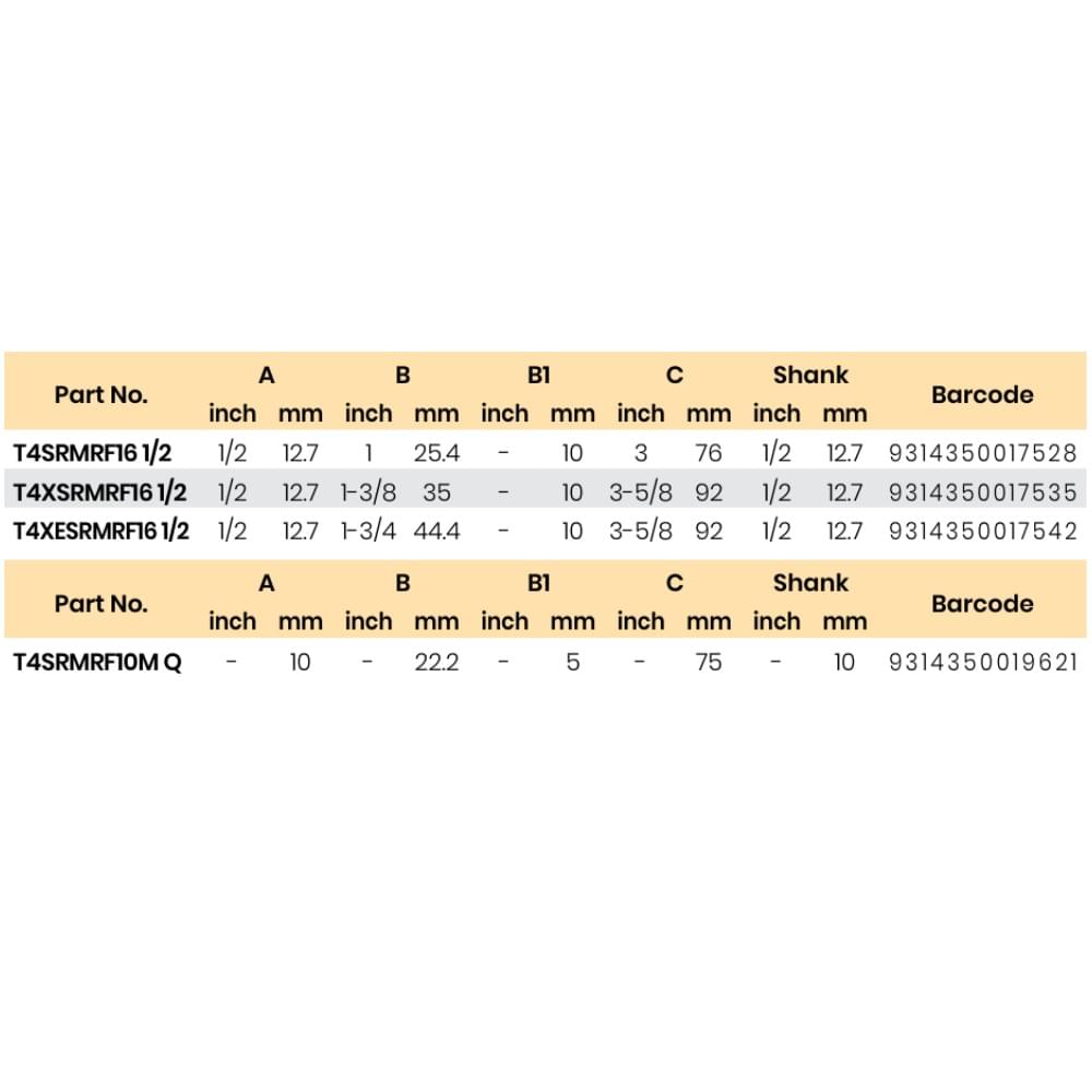 4 Flute Combined Rougher/Finisher Compression Bits - Image 2