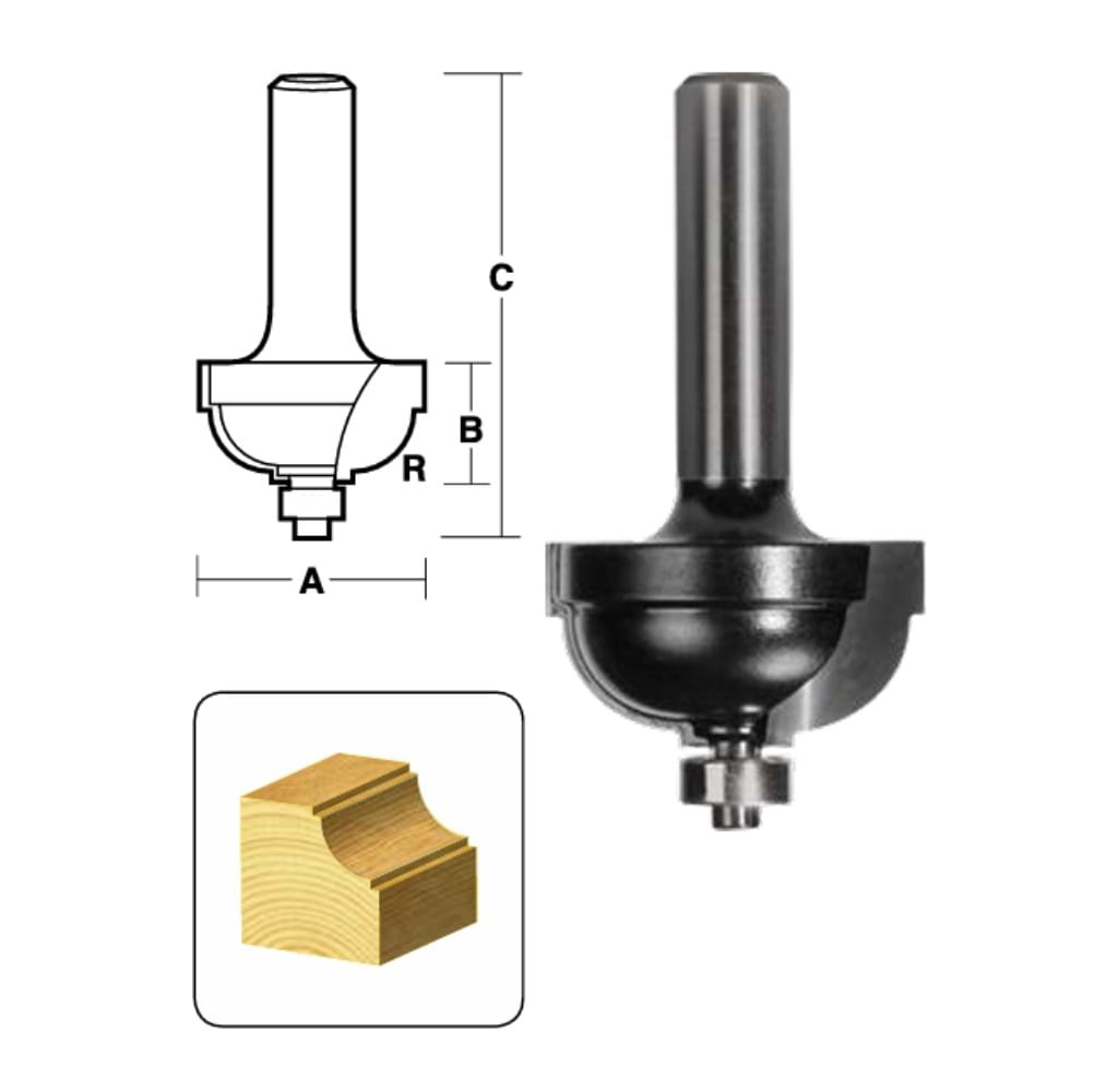 2 Flute Classical Cove Bits with Ball Bearing