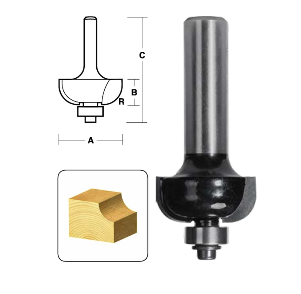 2 Flute Cove Bits with Ball Bearing Guide
