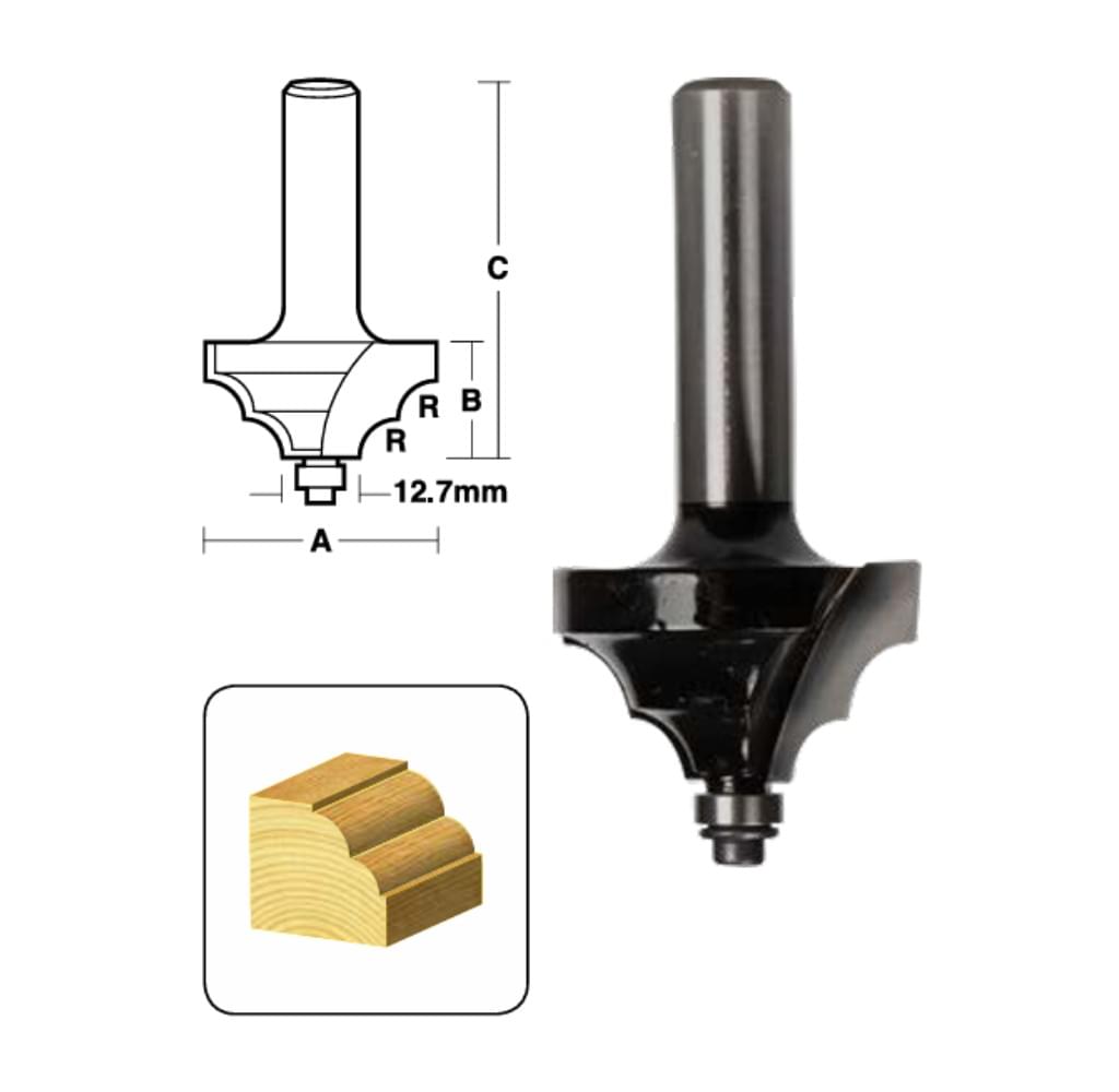 2 Flute Dbl Beading Bits w Ball Bearing Guide