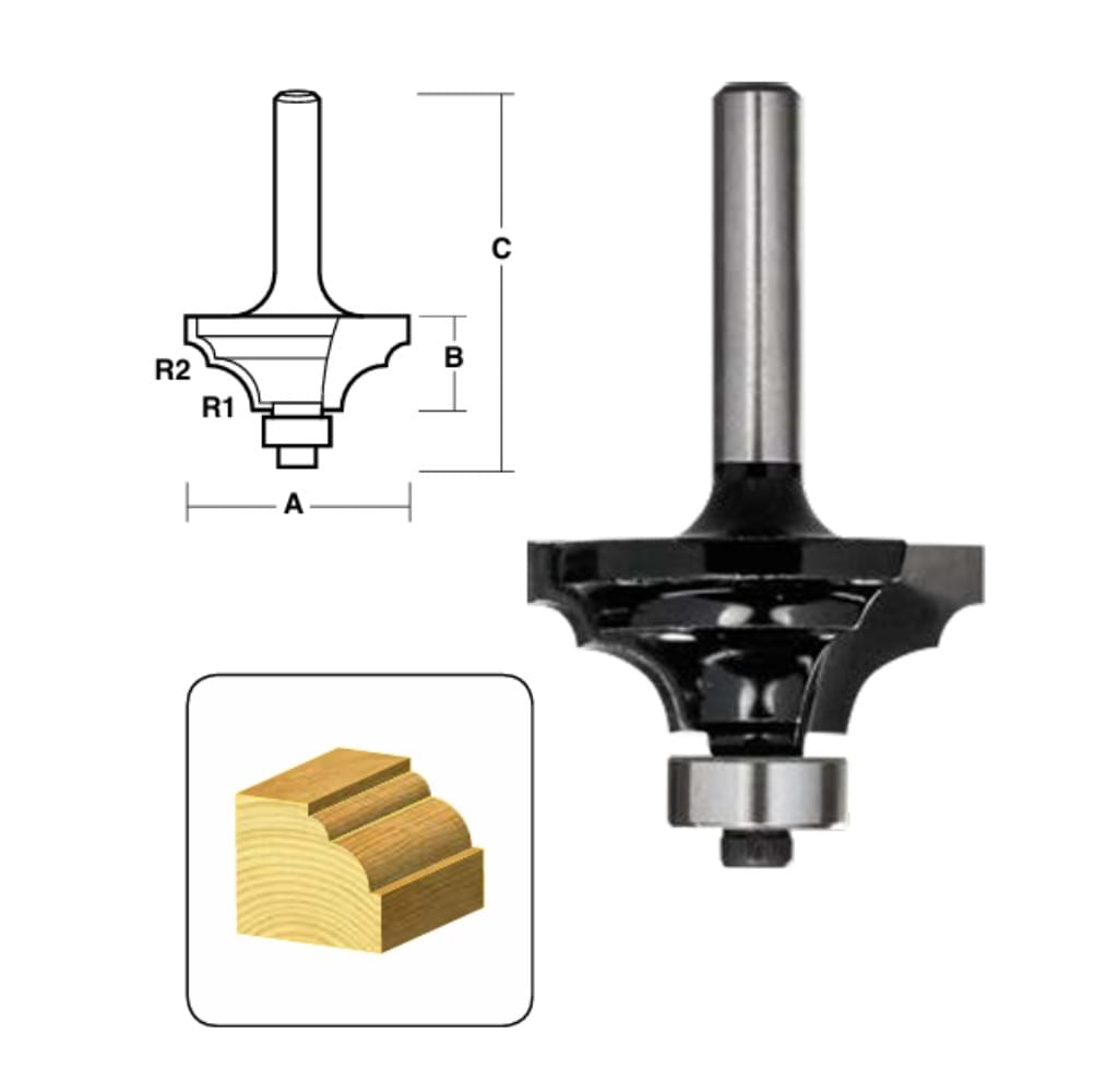2 Flute Dbl Beading Bits w Ball Bearing Guide - Image 3