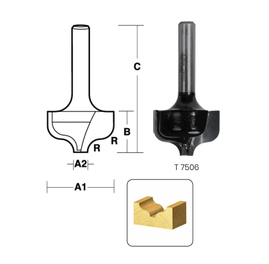 2 Flute Ogee Bits
