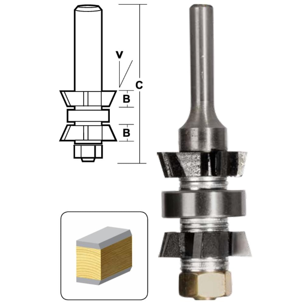 4 Flute Dbl Flush & Bevel Trim Assemblies