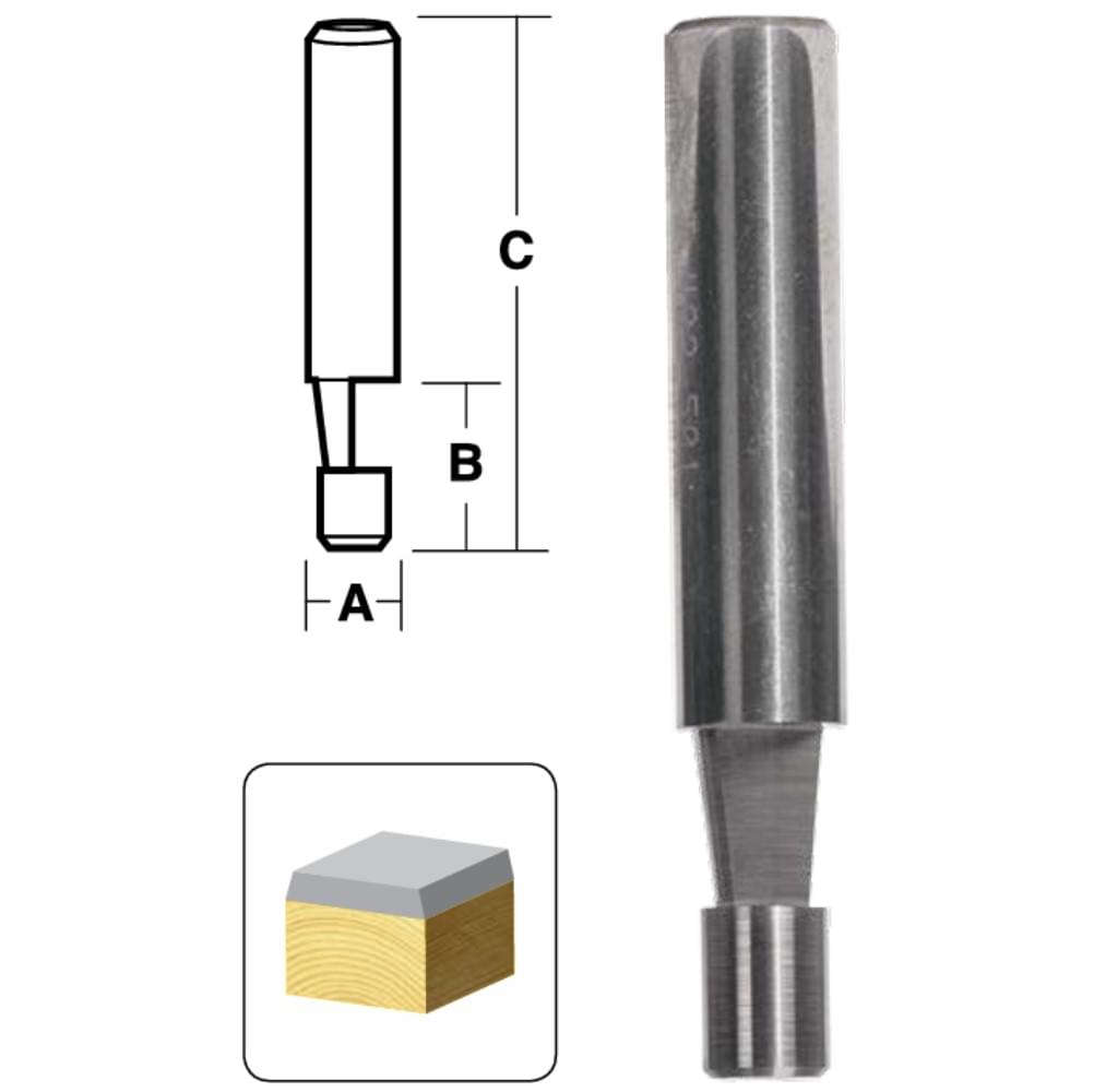 S Flute w Pilot 7° Bevel Trim Bits